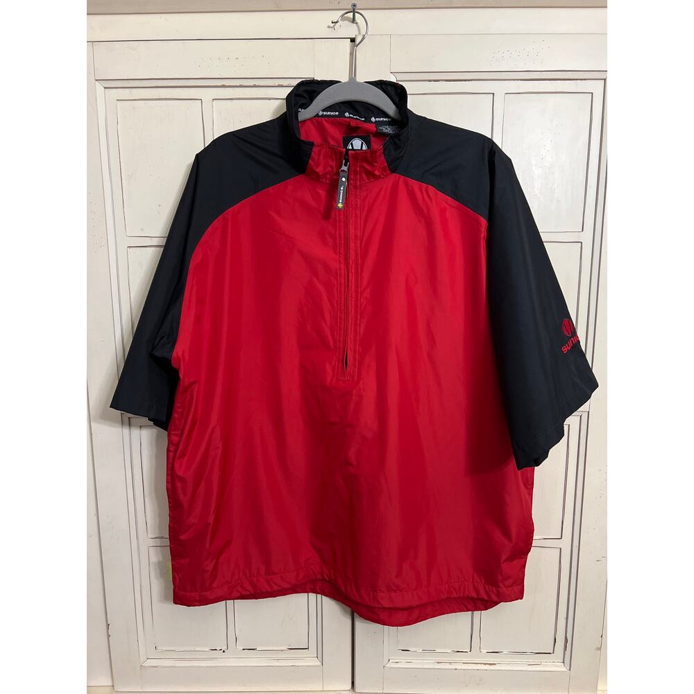 Sunice size large mens Typhoon short sleeve golf windbreaker or rain jacket